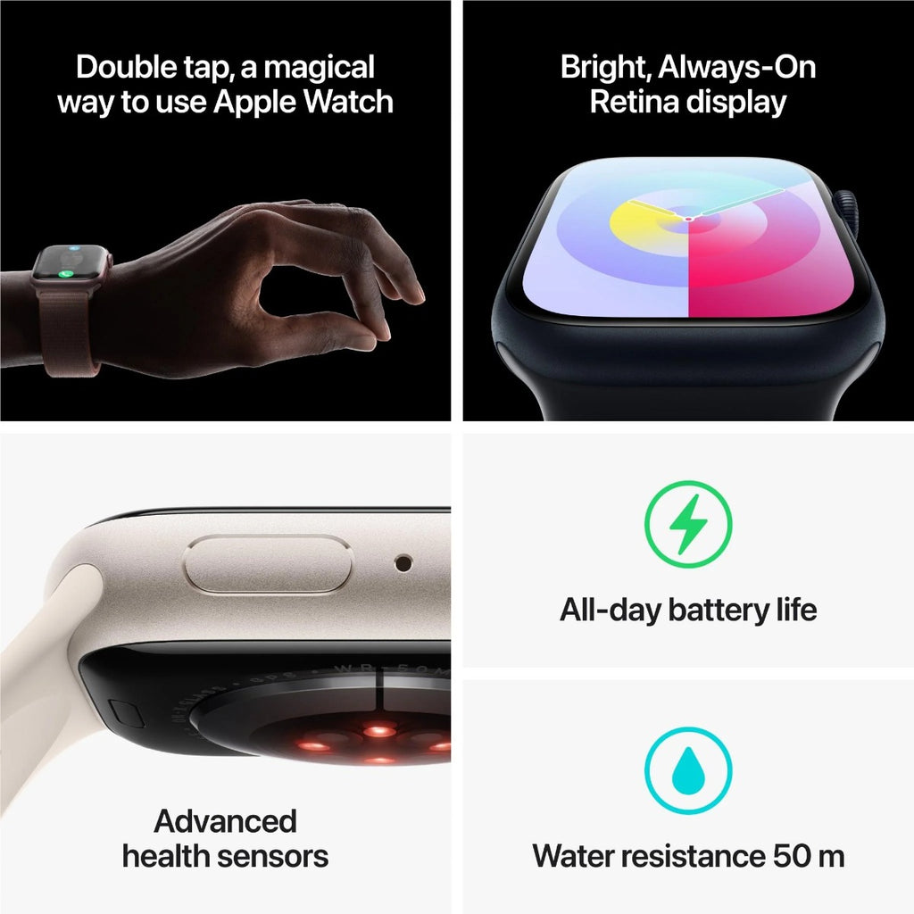 Apple Watch Series 9 45mm Silver Aluminium Case GPS (S/M)