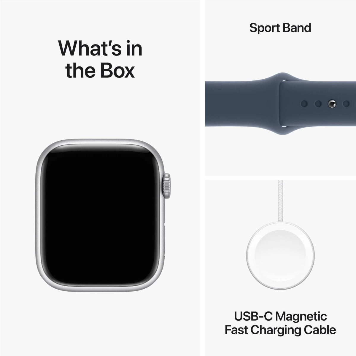 Apple Watch Series 9 45mm Silver Aluminium Case GPS (S/M)