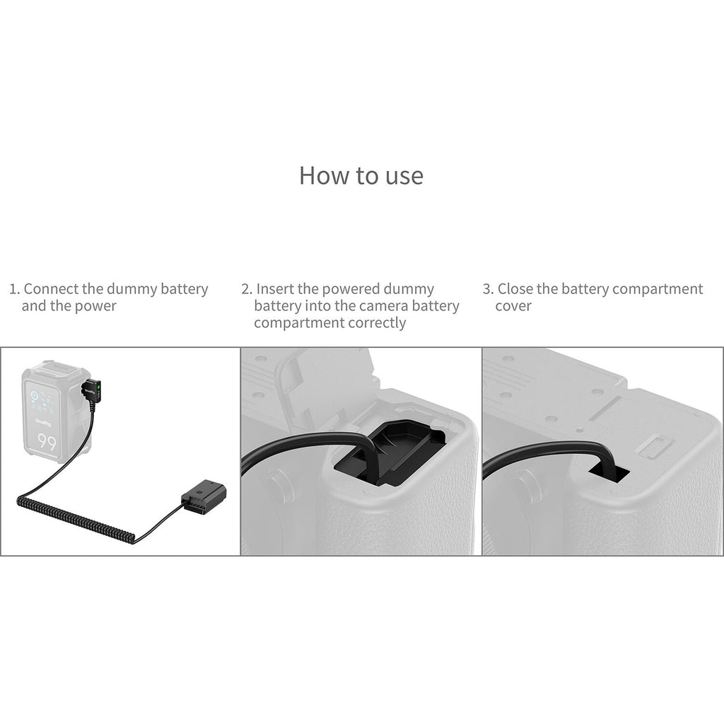 SmallRig Dummy Battery Power Cable for D-tap for Sony NP-FZ100 6655