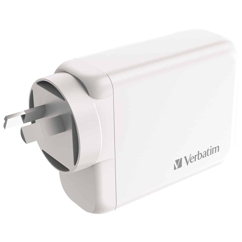 Verbatim USB Charger 100W 3C+1A GaN 95% PCR - White