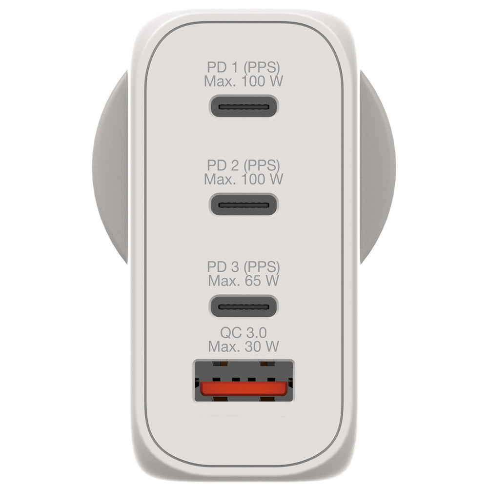 Verbatim USB Charger 100W 3C+1A GaN 95% PCR - White