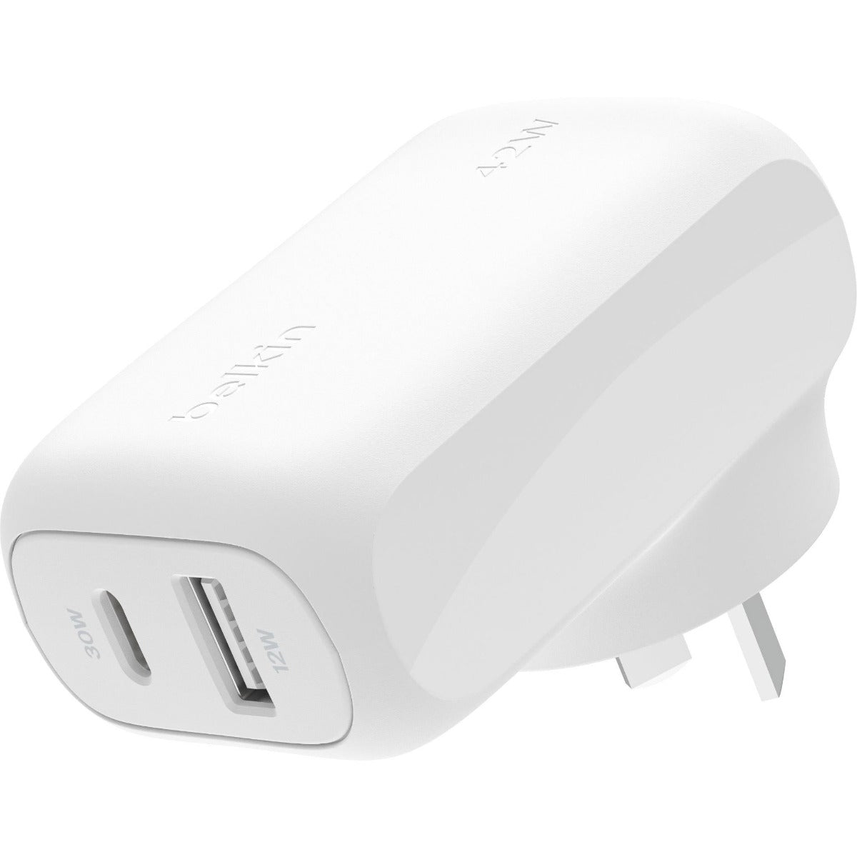 Belkin 42W USB-A + USB-C Wall Charger w/PPS & PD (White)