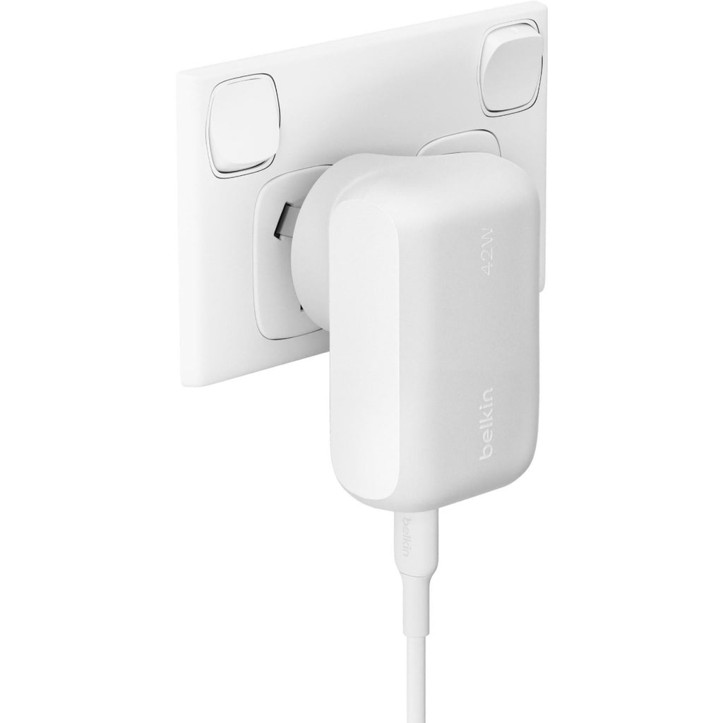 Belkin 42W USB-A + USB-C Wall Charger w/PPS & PD (White)