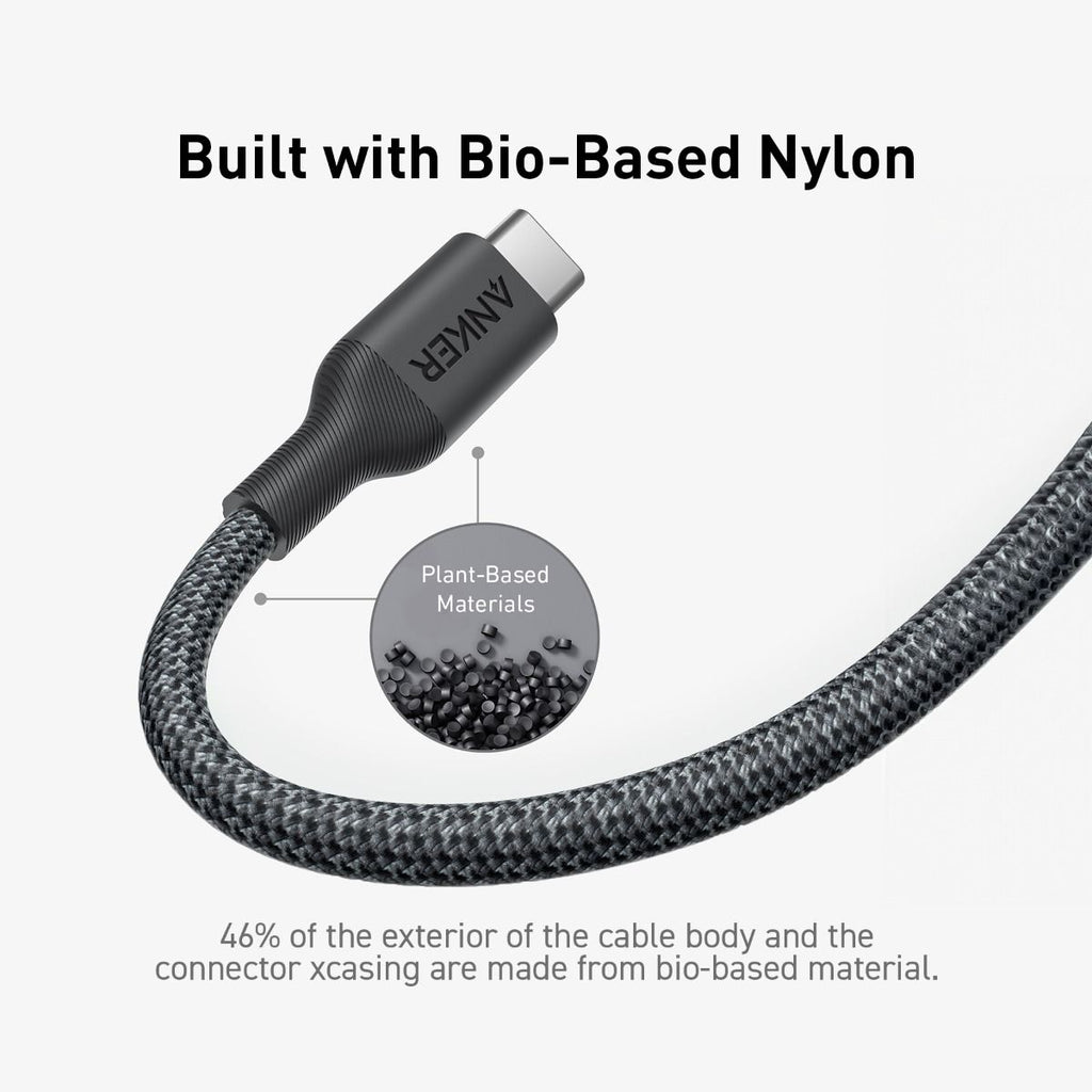 Anker 544 Bio-Nylon 0.9m USB-C to USB-C Cable (Black) 