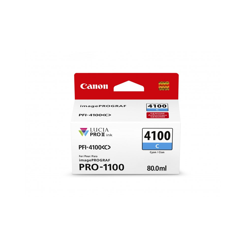 Canon PFI-4100C Cyan Ink Cartridge - 80ml 