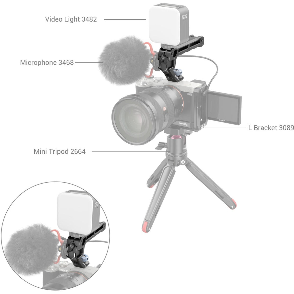 SmallRig Top Handle with Cold Shoe Lite