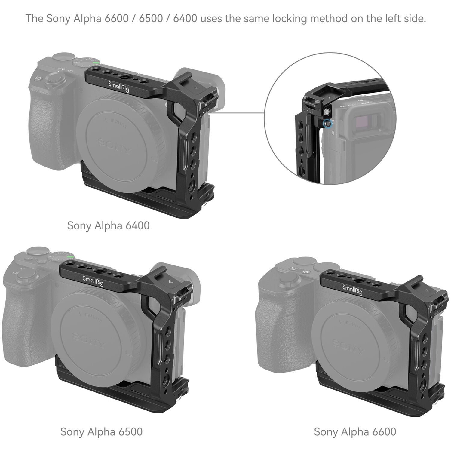 SmallRig Half Cage for Sony Alpha 6700 / 6600 / 6500 / 6400
