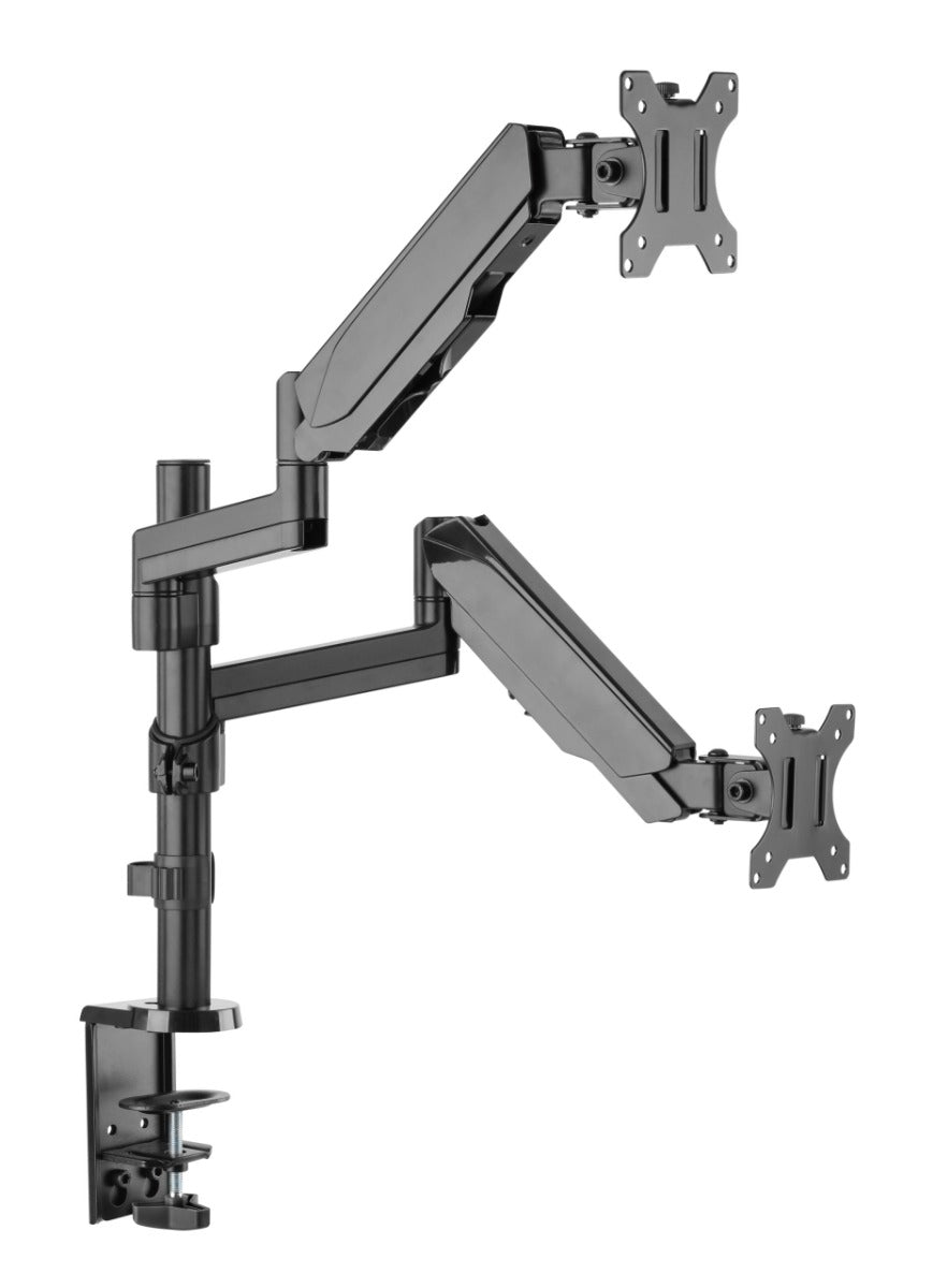 Brateck Dual Monitor Full Extension Gas Spring Dual Monitor Arm 17"-32"