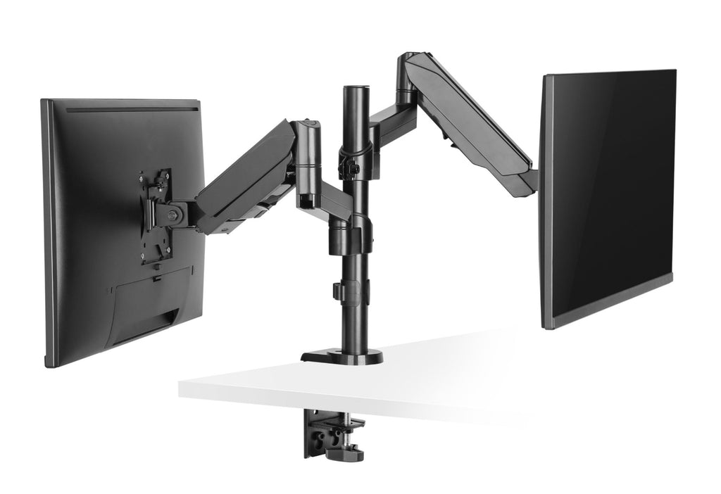 Brateck Dual Monitor Full Extension Gas Spring Dual Monitor Arm 17"-32"