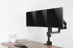 Brateck Triple Monitor Aluminum Slim Pole Held Mechanical Spring Arm 17"-27"