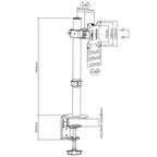 Brateck Single Screen Economical Articulating Steel Monitor Arm 13"-32"