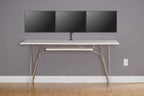 Brateck Triple Screens Economical Double Joint Articulating Steel Monitor