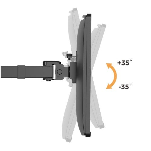 Brateck Dual Monitors Affordable Steel Articulating Arm 17"-32"