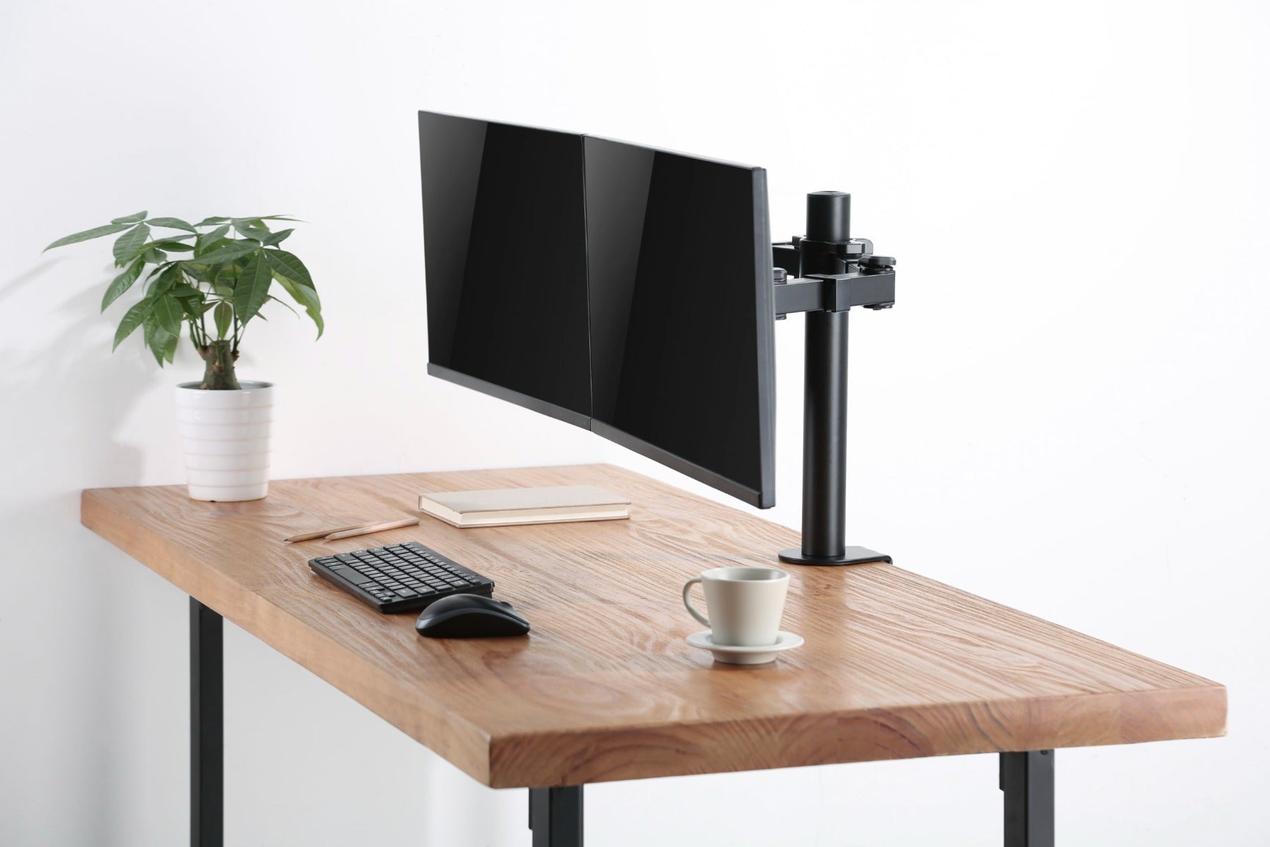 Brateck Dual Monitors Affordable Steel Articulating Arm 17"-32"