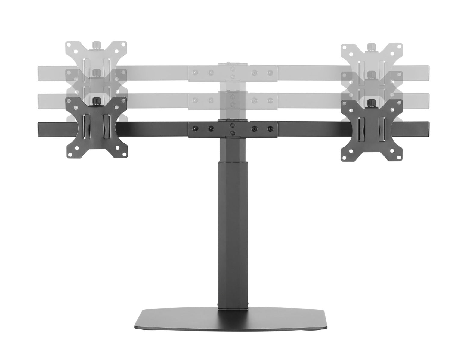 Brateck Dual Screen Pneumatic Vertical Lift Monitor Stand Fit Most 17"-27"