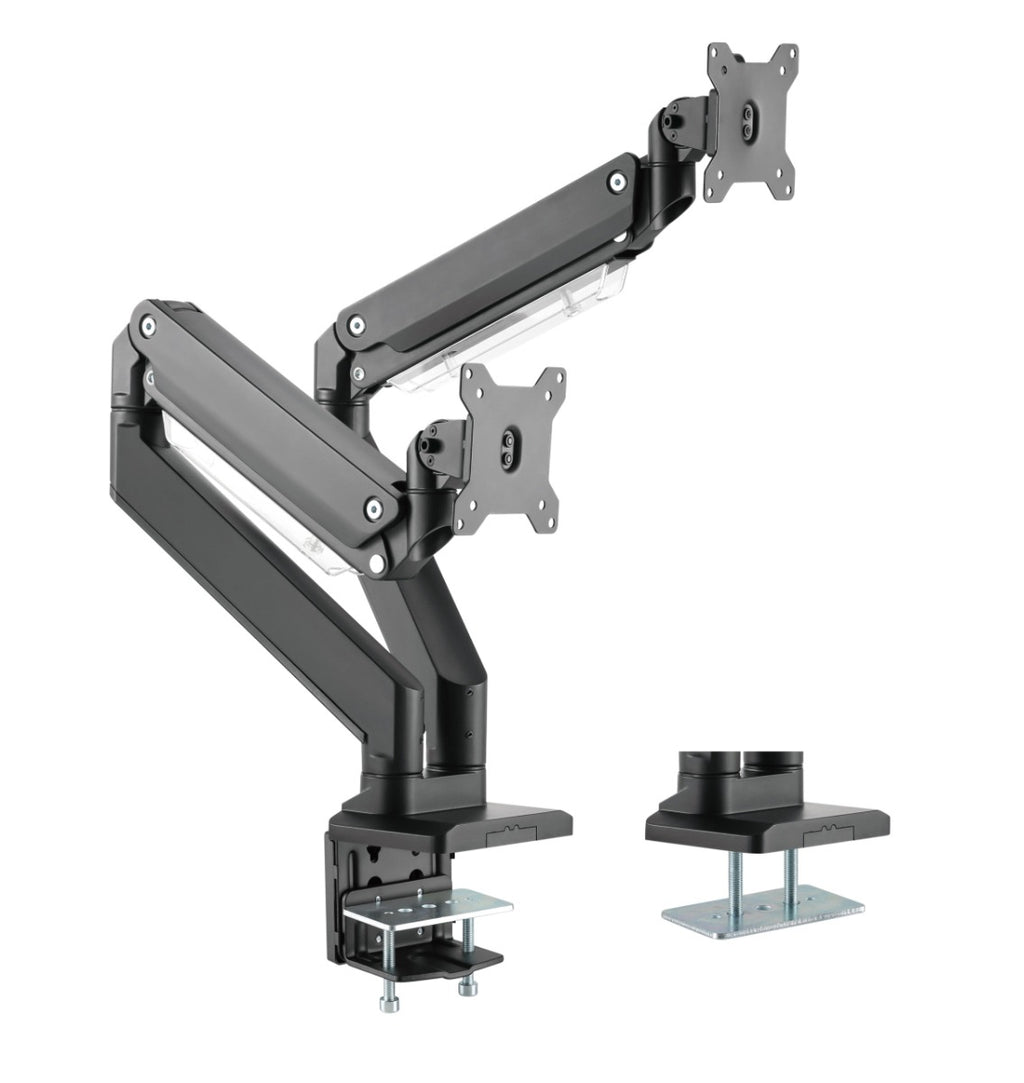 Brateck Dual Monitors Aluminum Heavy-Duty Gas Spring Arm 17"-35"