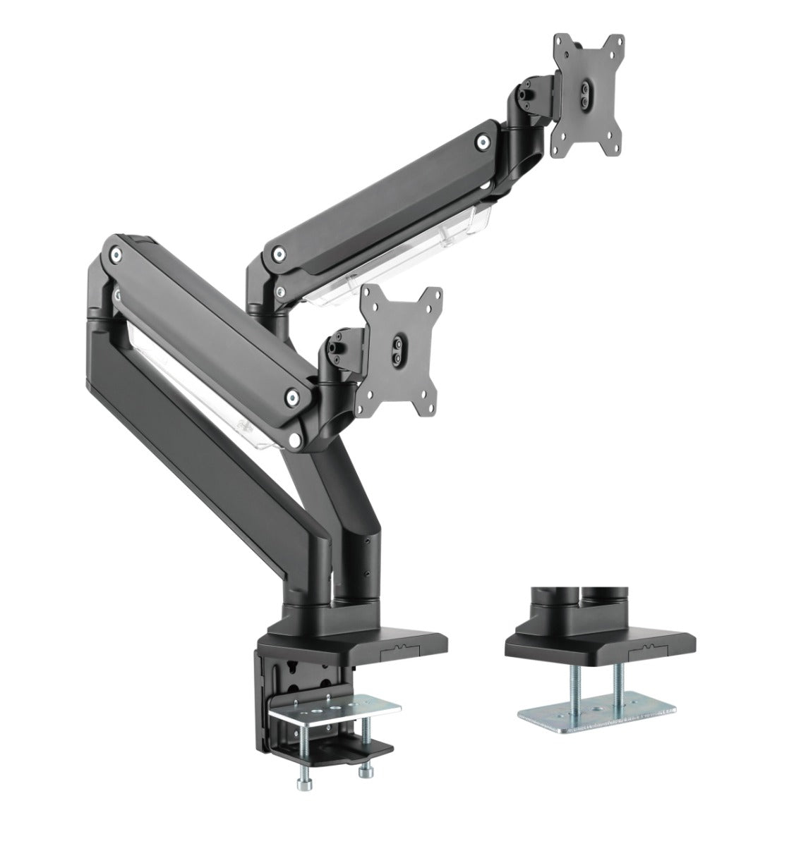 Brateck Dual Monitors Aluminum Heavy-Duty Gas Spring Arm 17"-35"