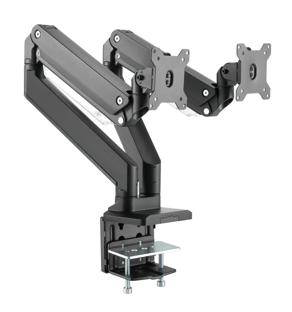 Brateck Dual Monitors Aluminum Heavy-Duty Gas Spring Arm 17"-35"
