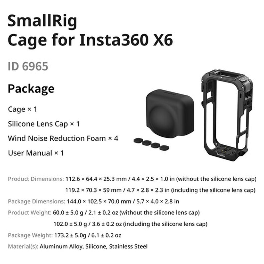 SmallRig Cage for Insta360 X6 6965