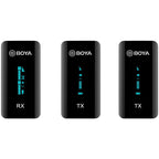 BOYA BY-XM6-K2 Ultra Compact 2.4GHz Dual Channel Wireless Microphone (1xRX & 2xTX) with Charging Case
