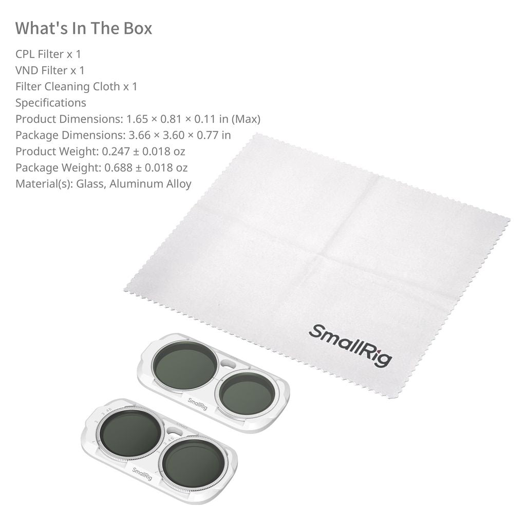 SmallRig Filter Kit for Insta360 Luna Ultra(White) 6986
