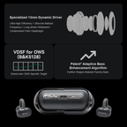 MOONDROP Pill OWS Open-Ear ENC Wireless Earbuds (Black)