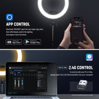 NEEWER RL45B Edge Lit Soft Ring Light with Phone Holder and Light Stand
