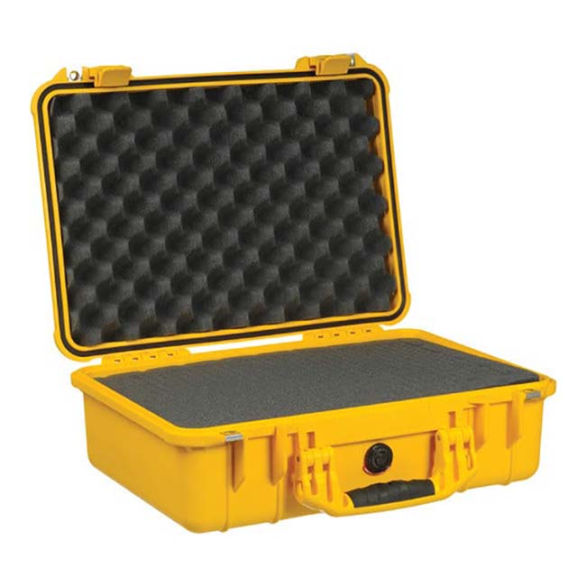 Pelican 1500 Case - Yellow with Foam
