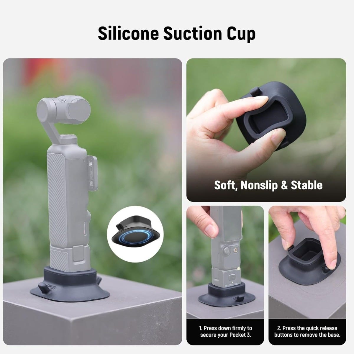 NEEWER AC023 Silicone Suction Cup Base for DJI Osmo Pocket 3