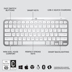 Logitech MX Keys Mini Wireless Keyboard (Pale Grey)