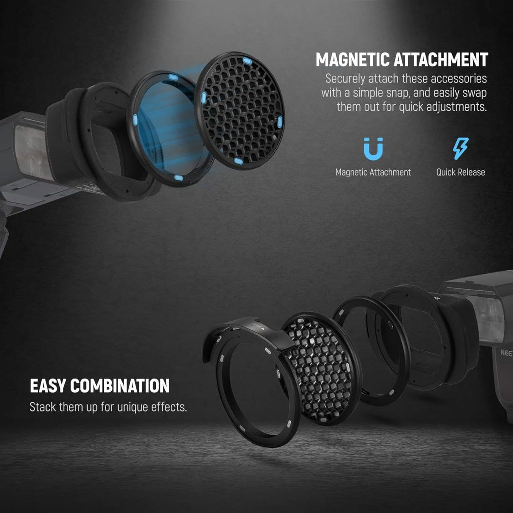 NEEWER Magnetic Square Head Flash Accessory Kit