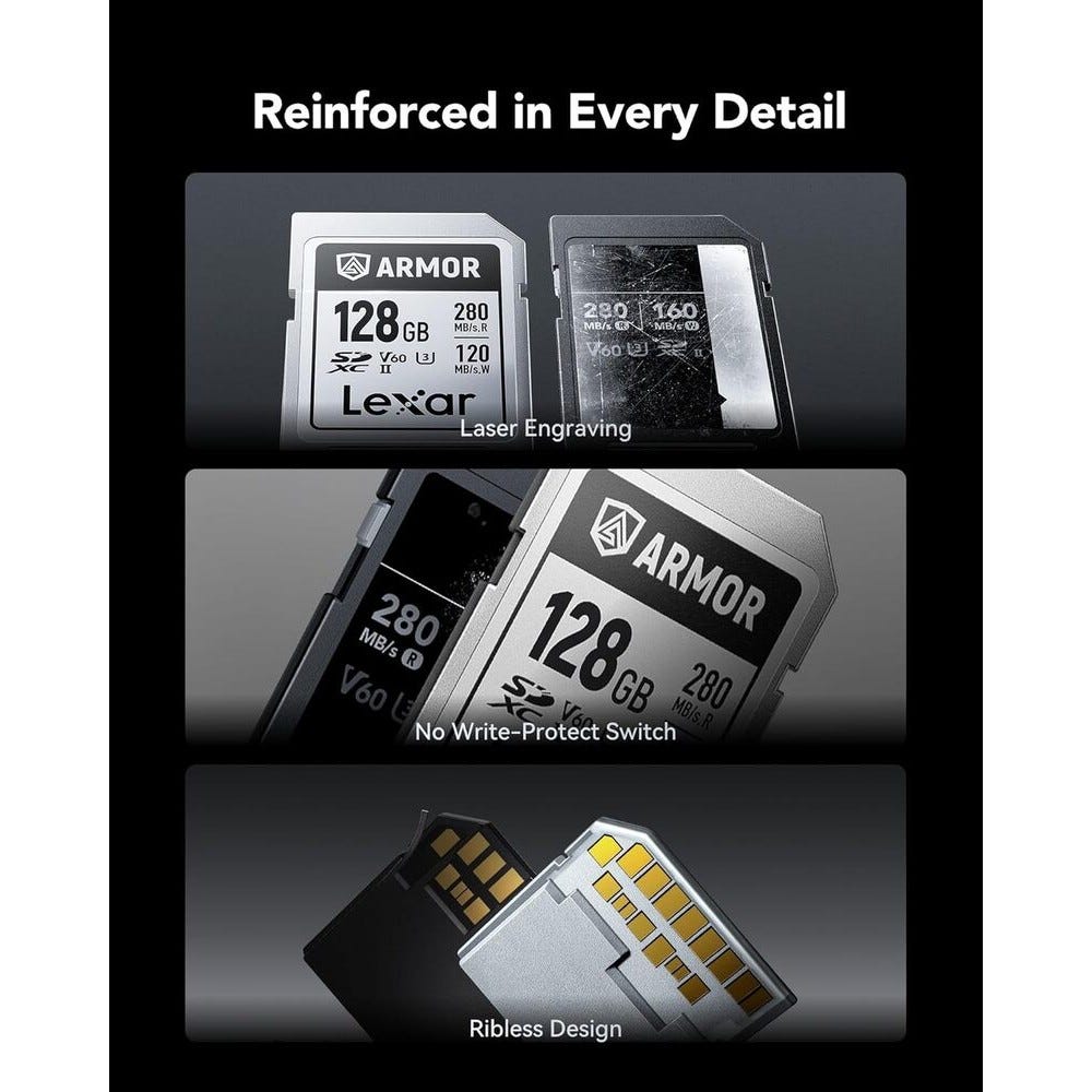 Lexar Professional ARMOR Silver Pro SDXC UHS-II Card - 128GB