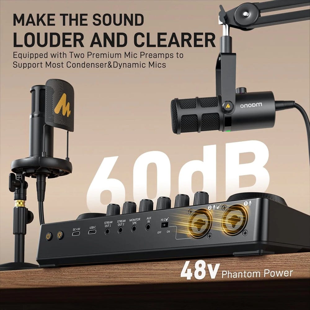 MAONO CASTER E2 Audio Mixer and Interface