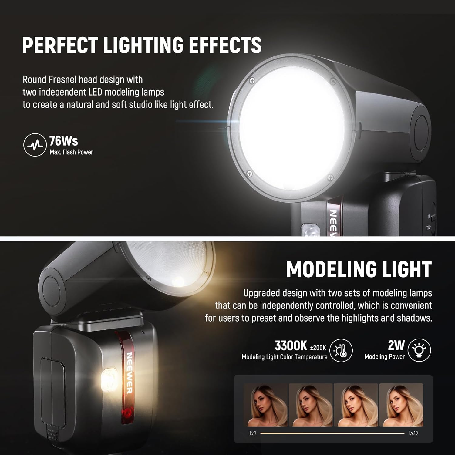 NEEWER Z2PRO-F TTL Round Head Flash Speedlite - Fujifilm