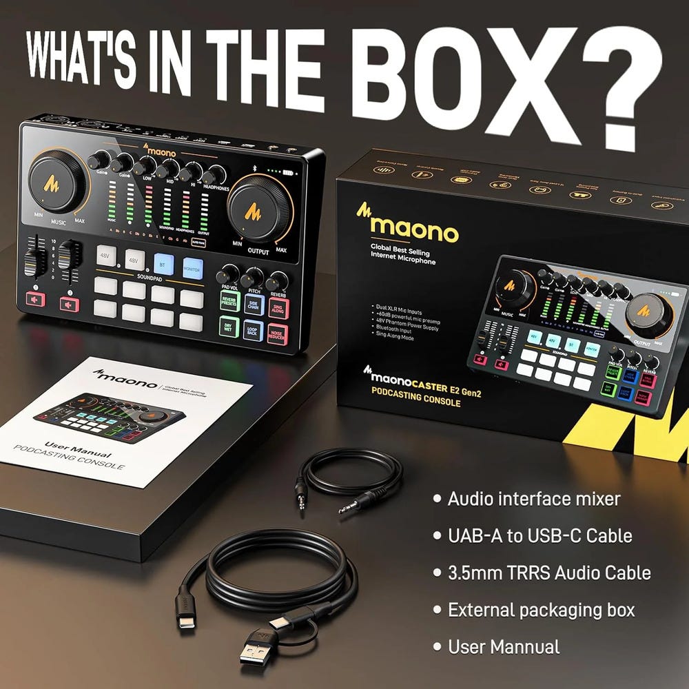 MAONO CASTER E2 Audio Mixer and Interface