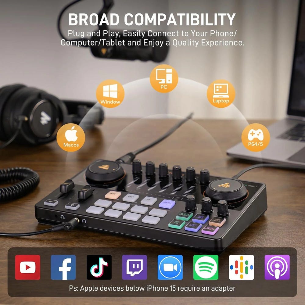 MAONO CASTER E2 Audio Mixer and Interface