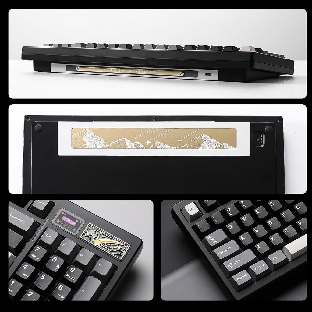 YUNZII IF99 Mechanical Keyboard with LCD Screen (Black) (Cocoa Cream V2) 