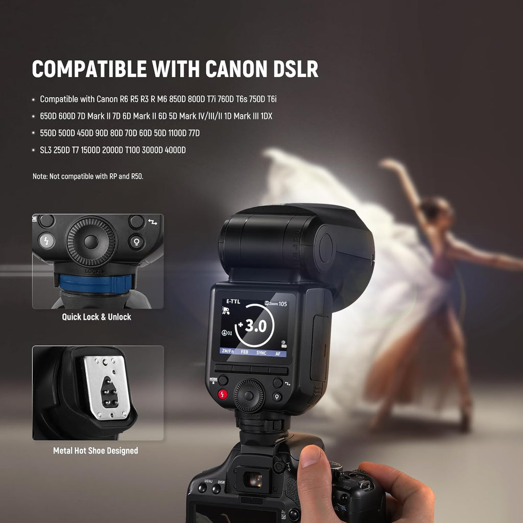 NEEWER Z2PRO-C TTL Round Head Flash Speedlite - Canon