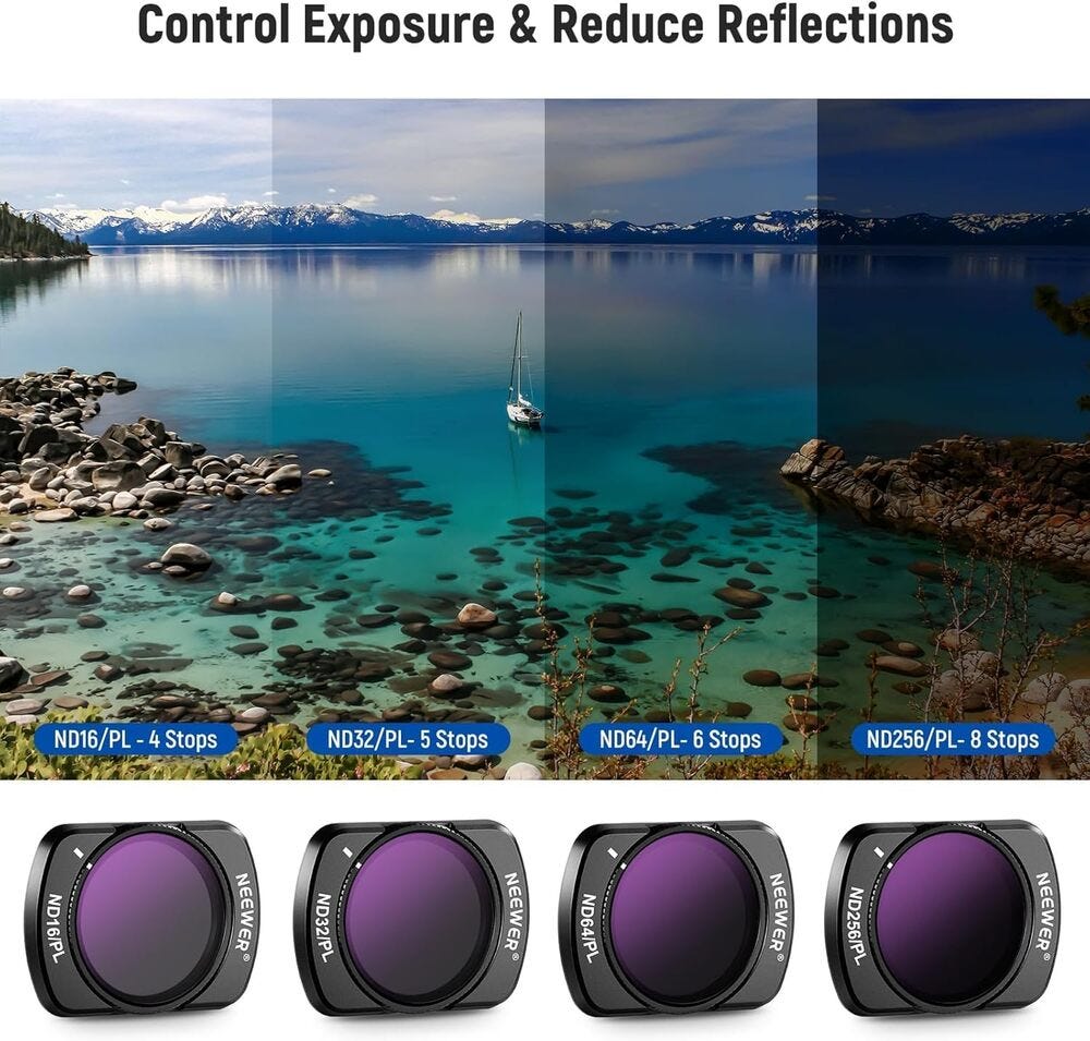 NEEWER Magnetic HD CPL Filter Kit for DJI Osmo Pocket 3 - 6 Pack