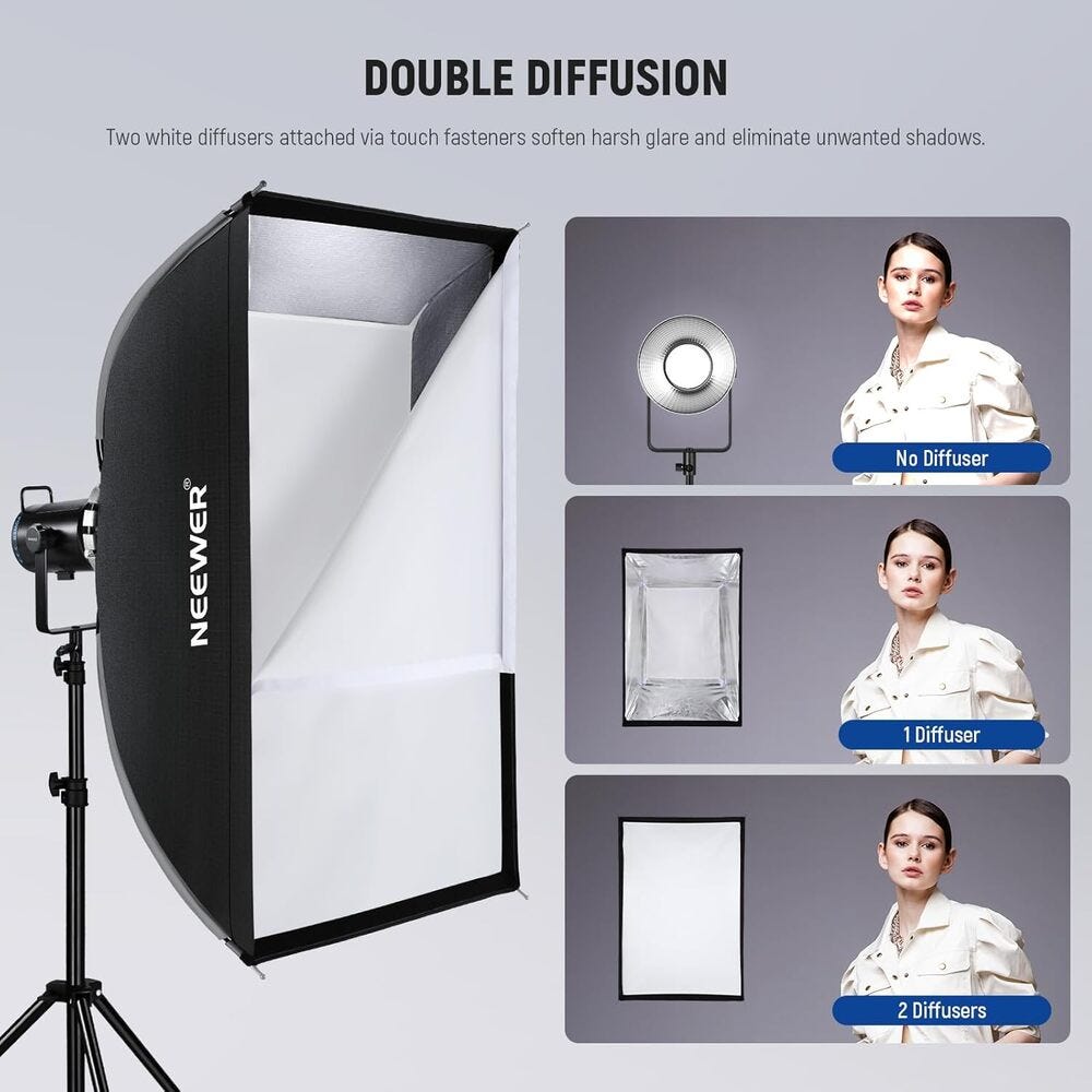 NEEWER NS16S 60x90cm Quick Release Rectangular Bowens Mount Softbox