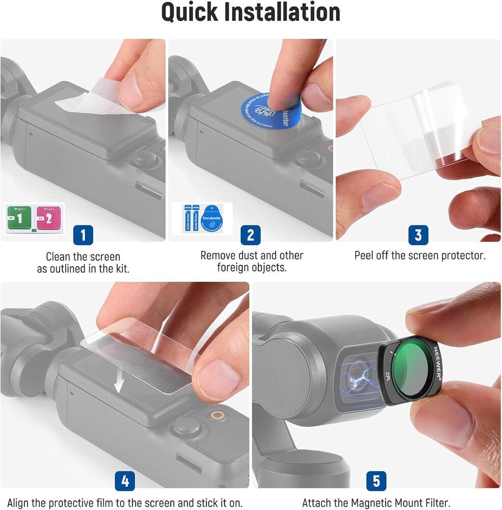 NEEWER Magnetic CPL Filter for DJI Osmo Pocket 3