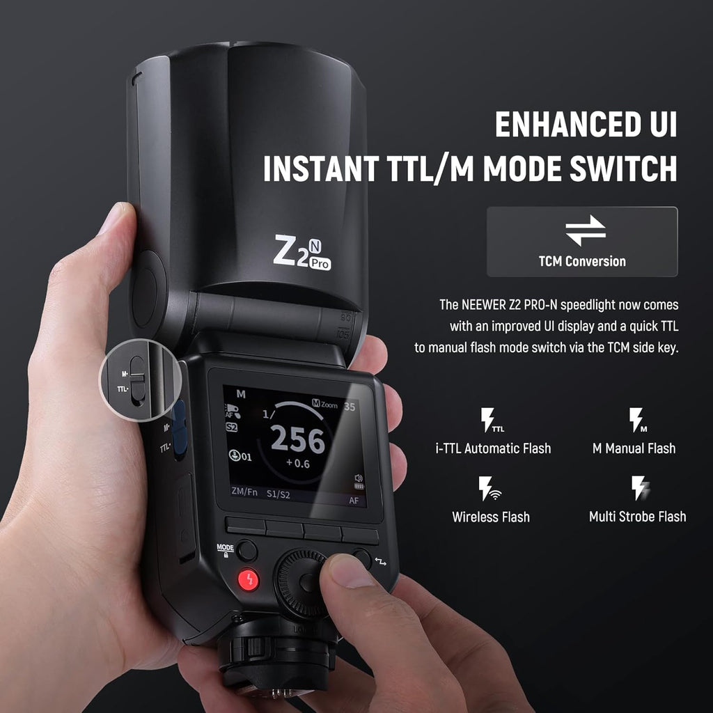 NEEWER Z2PRO-N TTL Round Head Flash Speedlite - Nikon