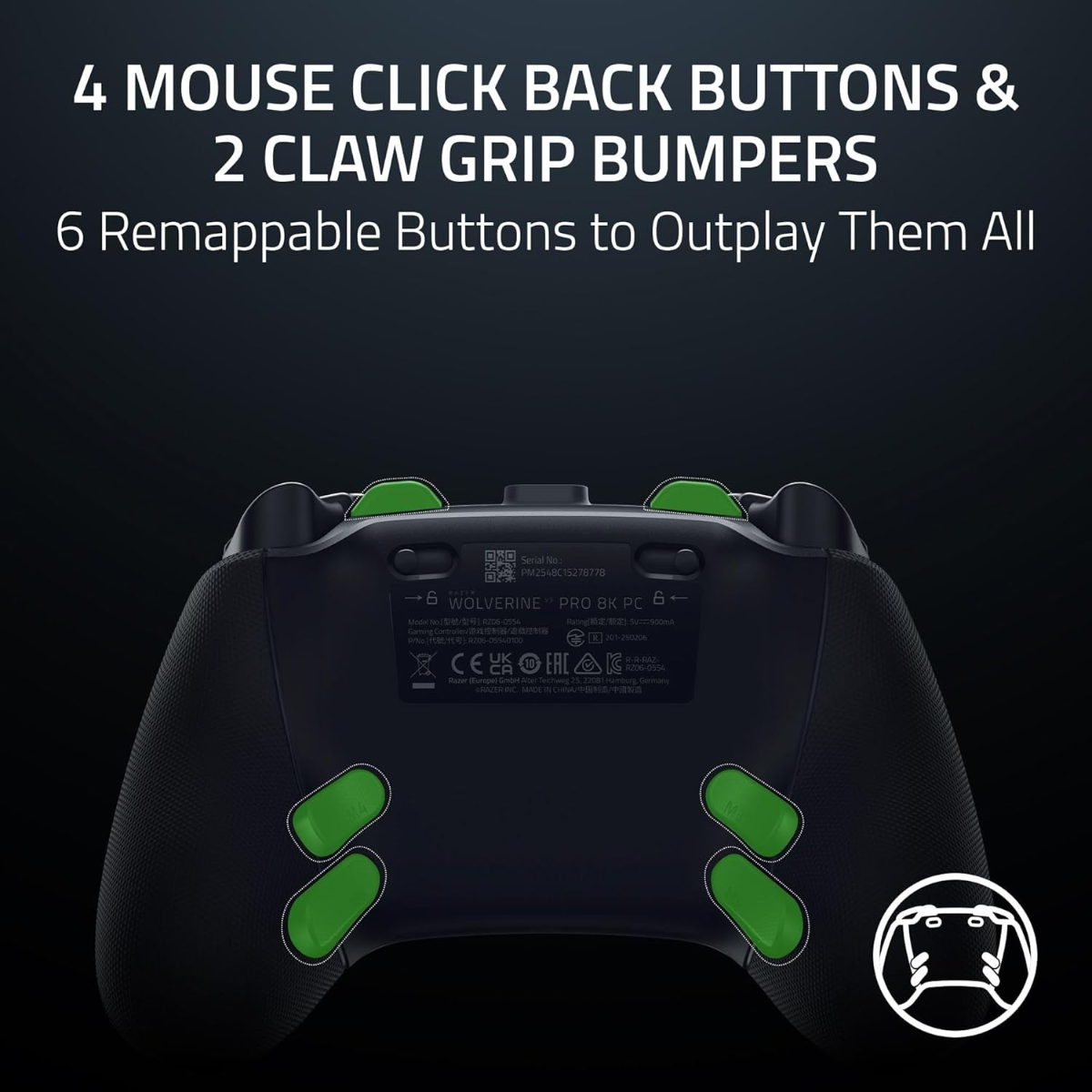  Razer Wolverine V3 Pro 8K Wireless Esports Controller for PC 