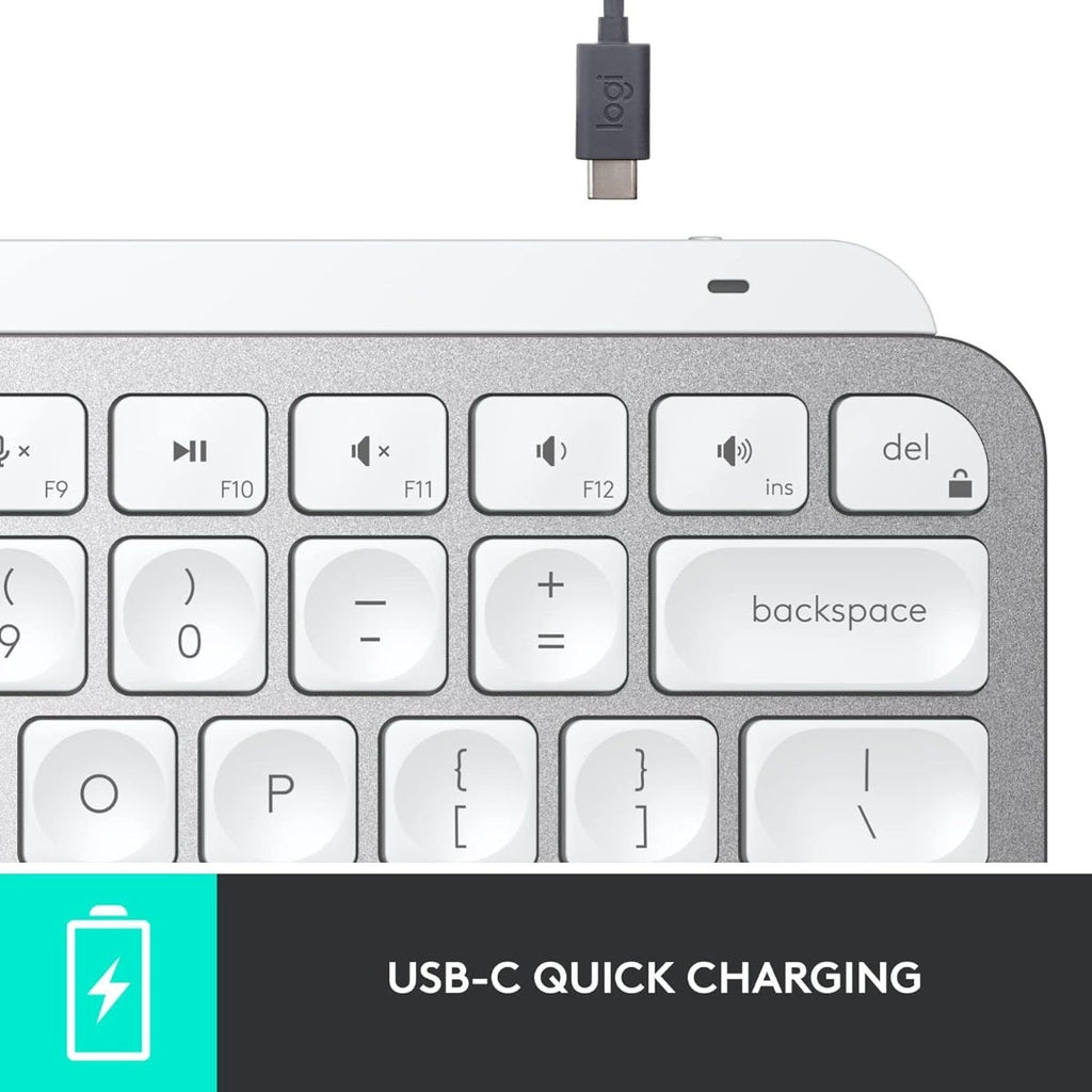 Logitech MX Keys Mini Wireless Keyboard (Pale Grey)