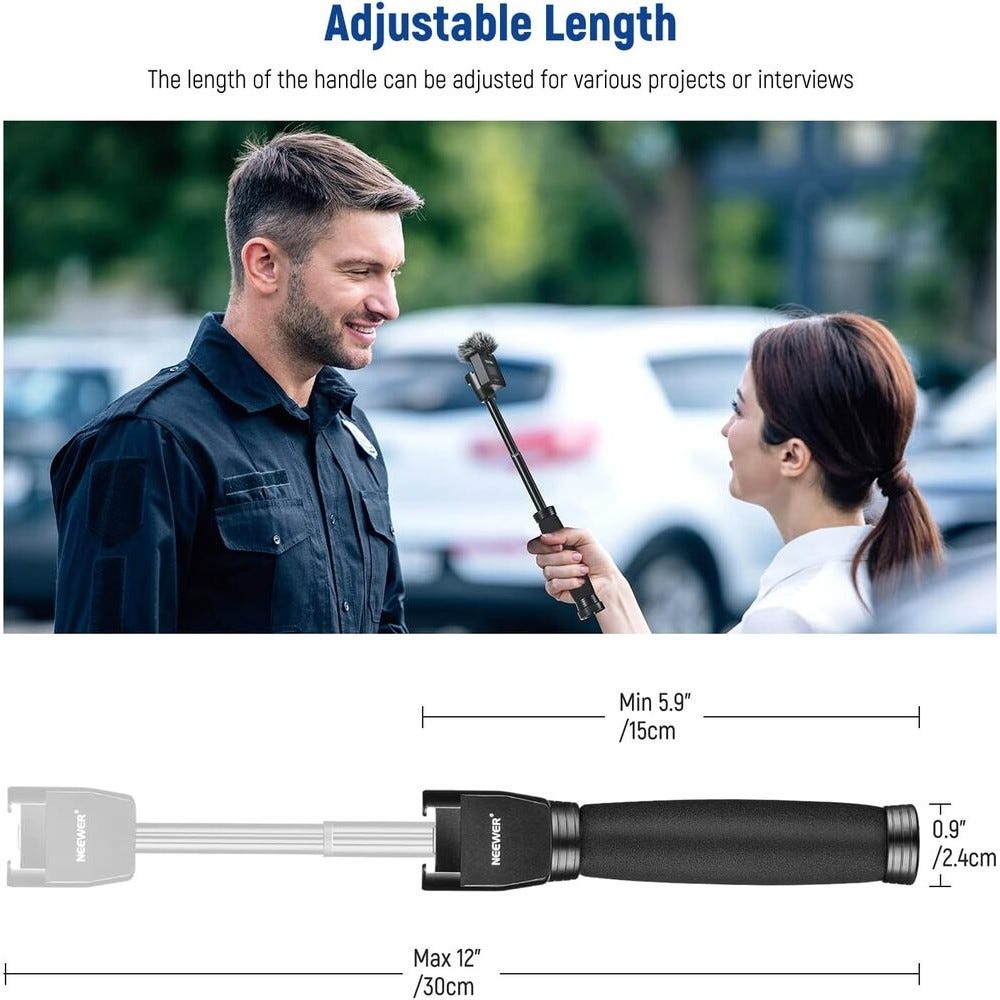 NEEWER MS004 30cm Interview Microphone Handle