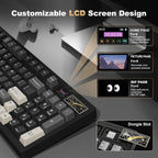 YUNZII IF99 Mechanical Keyboard with LCD Screen (Black) (Cocoa Cream V2) 