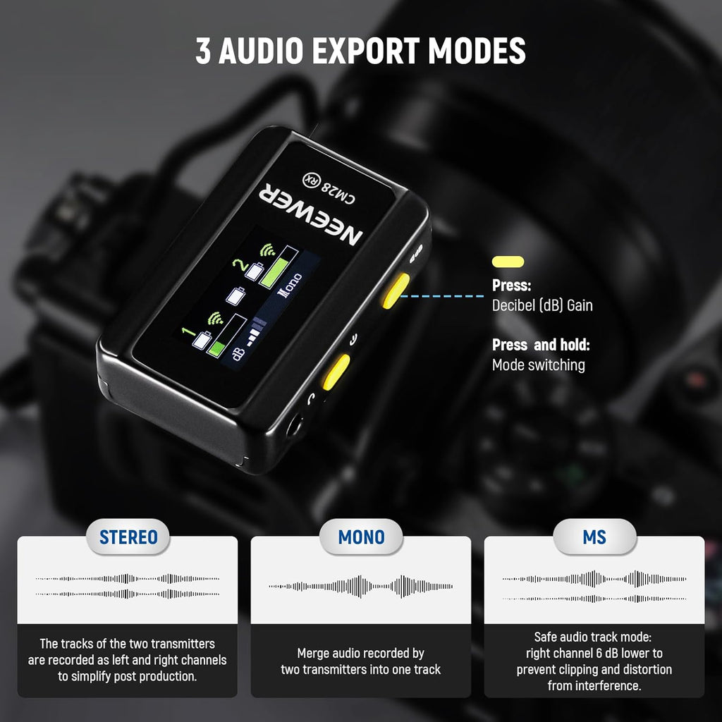 NEEWER CM28 Wireless Lavalier Microphone System