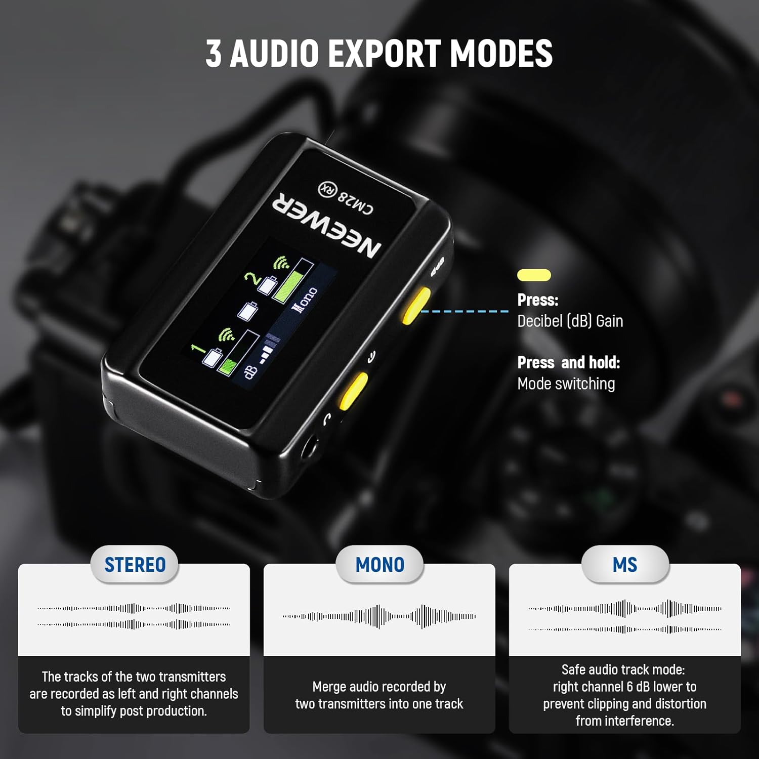 NEEWER CM28 Wireless Lavalier Microphone System