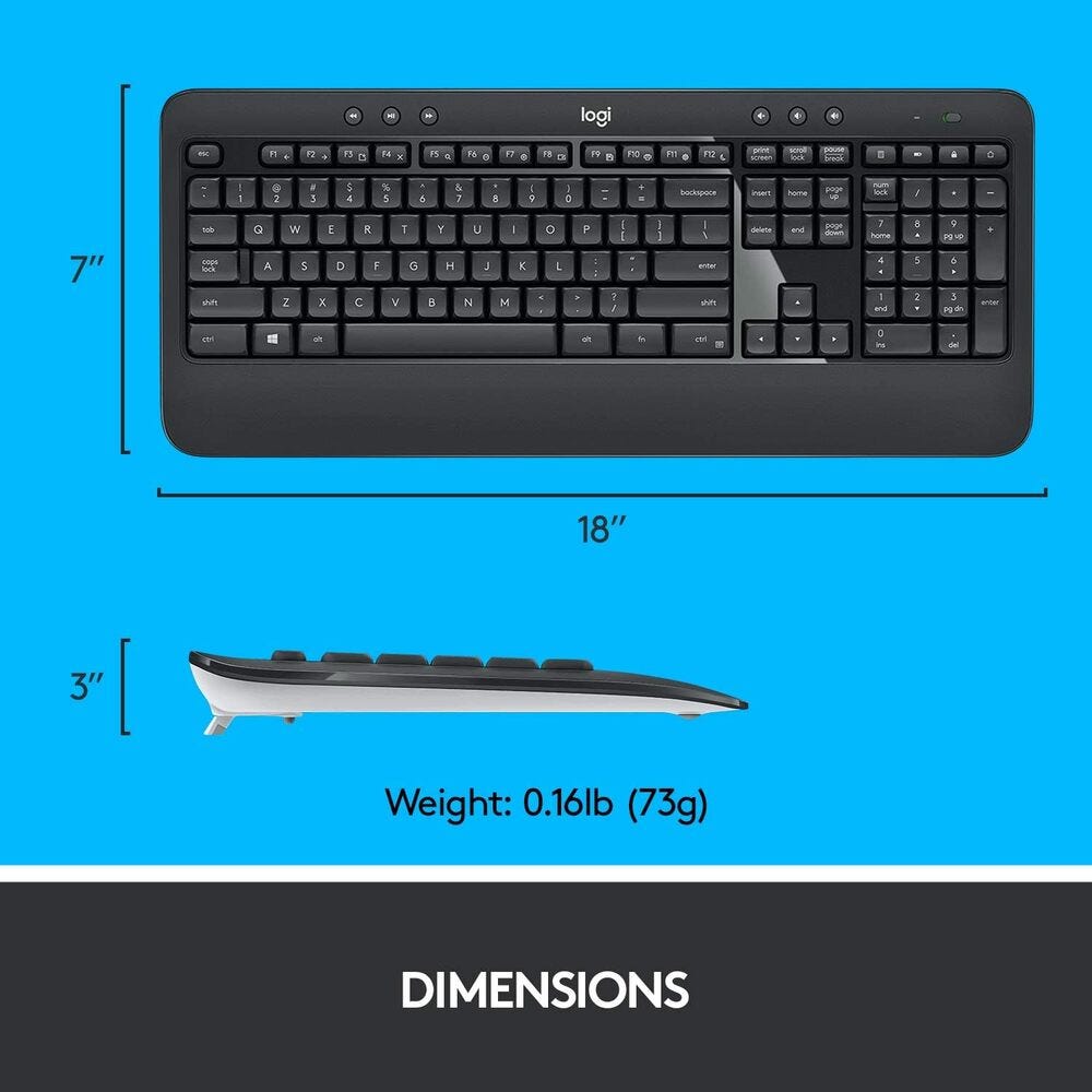 Logitech MK540 Advanced Wireless Keyboard & Mouse Combo