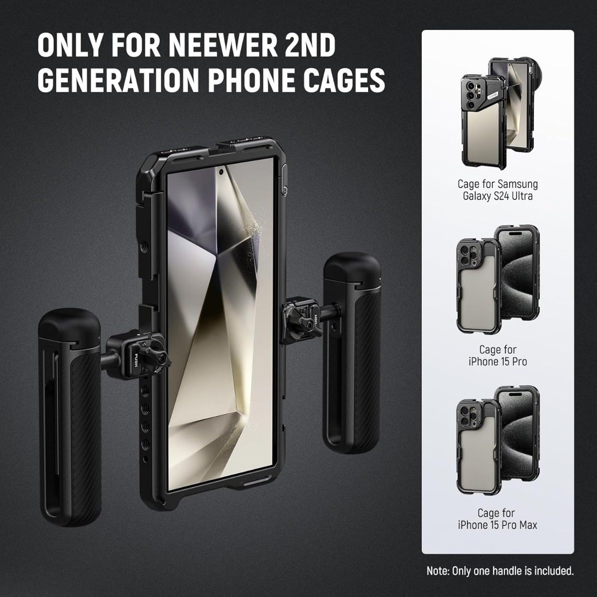 NEEWER PA-045B Quick Release Side Handle for Phone Cage